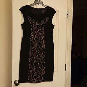 NWT Black Cocktail Dress with lace overlay -Brand New